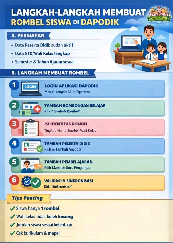 Langkah-Langkah Membuat Rombel Siswa di Dapodik 2026: Panduan Lengkap & Terbaru