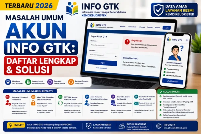 Masalah Umum Akun Info GTK: Daftar Lengkap & Solusi