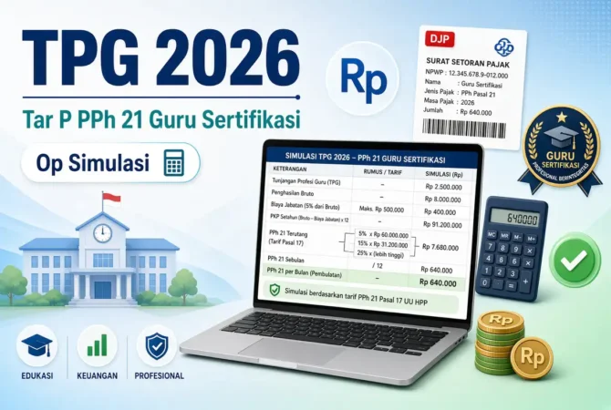 TPG 2026: Tarif PPh 21 Guru Sertifikasi & Simulasi