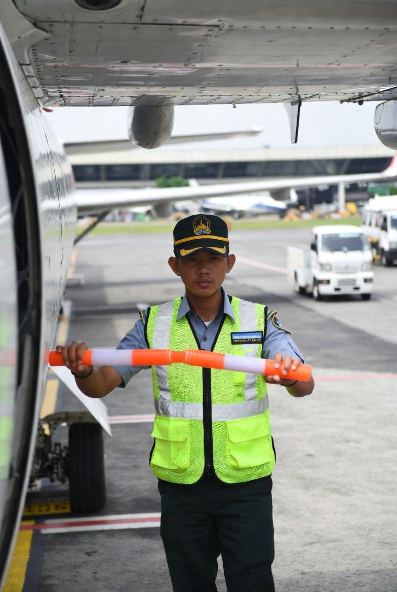 Pekerjaan Petugas Pintu Masuk Parkir Pesawat di Bandara (Marshaller): Panduan Lengkap 2026