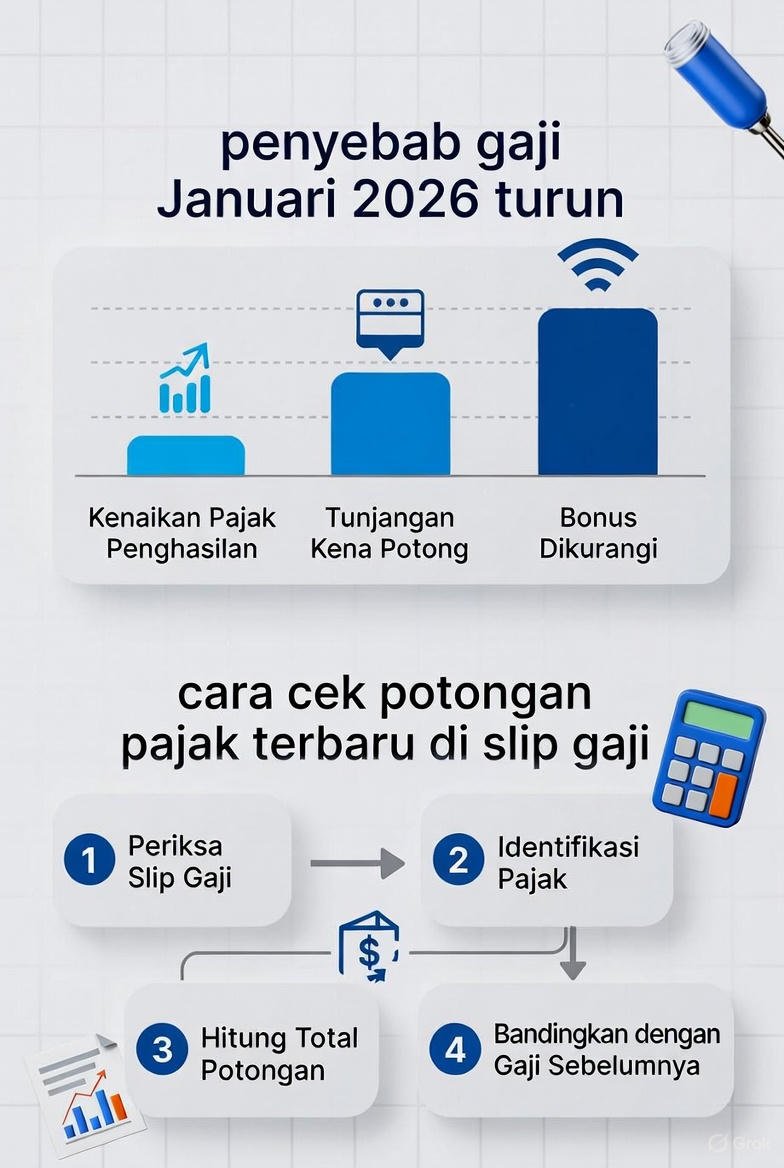 Penyebab Gaji Januari 2026 Turun? Cara Cek Potongan Pajak TER di Slip Gaji Anda