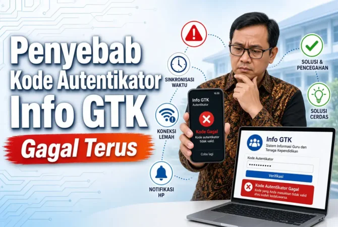 Penyebab Kode Autentikator Info GTK Gagal Terus
