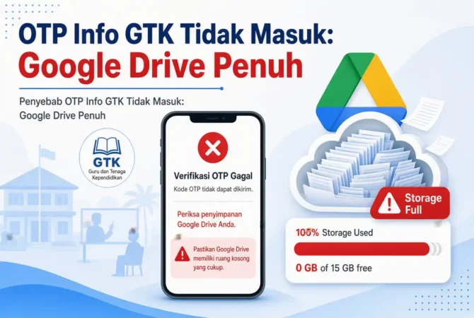 Penyebab OTP Info GTK Tidak Masuk: Google Drive Penuh
