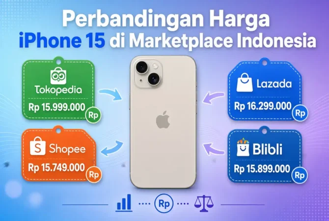 Perbandingan Harga iPhone 15 di Marketplace Indonesia