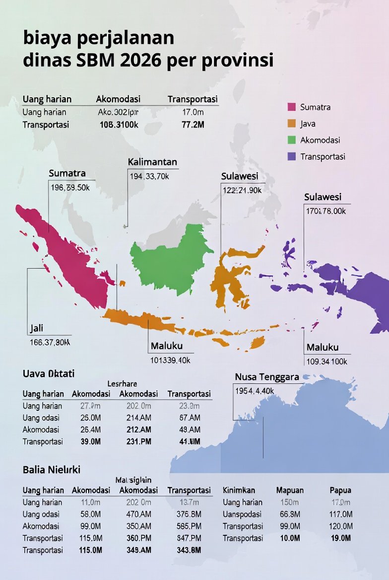 Rincian Biaya Perjalanan Dinas SBM 2026 per Provinsi di Indonesia: Panduan Uang Harian, Akomodasi, dan Transportasi