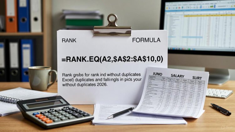 Rumus Ranking Excel Tanpa Ganda 2026: Panduan Lengkap RANK.EQ + COUNTIF dan Contoh Praktis