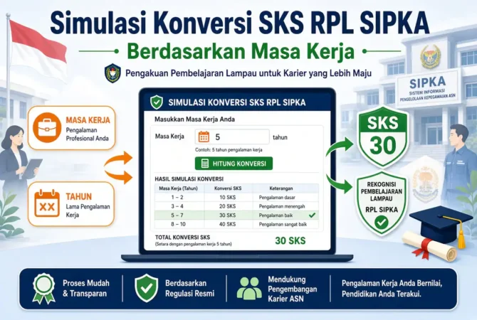 Simulasi Konversi SKS RPL SIPKA Berdasarkan Masa Kerja
