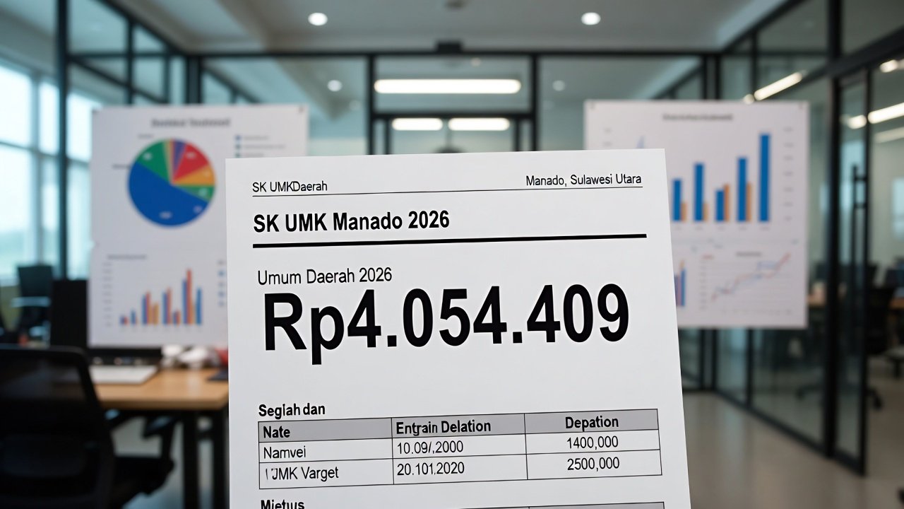 SK UMK Manado 2026: Besaran Resmi Rp4.054.409 dan Analisis Kenaikan Upah Minimum Kota
