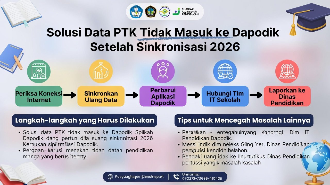 Solusi Data PTK Tidak Masuk ke Dapodik Setelah Sinkronisasi 2026: Panduan Lengkap Perbaikan Error dan Invalid Data