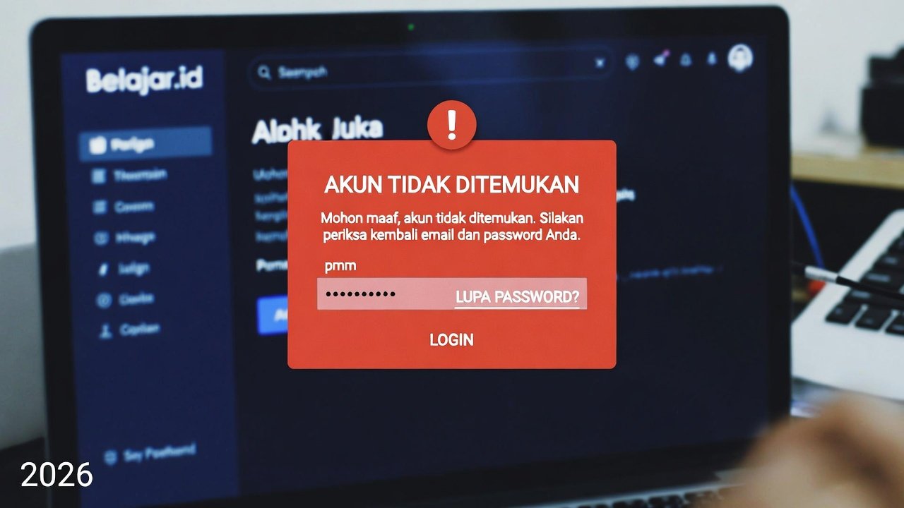 Solusi Gagal Login Aplikasi PMM: Akun Belajar.id Tidak Ditemukan 2026 – Cara Cepat