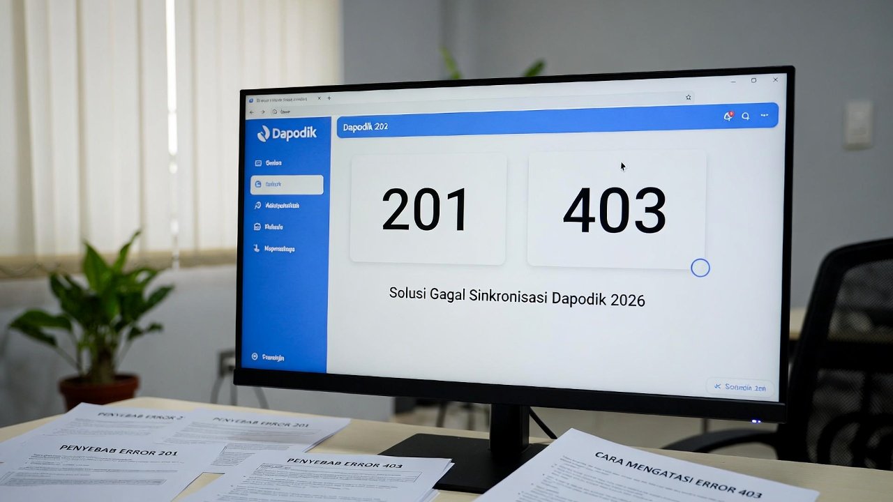 Solusi Cepat Gagal Sinkronisasi Dapodik 2026: Kode Error 201 & 403 Penyebab & Cara Atasi