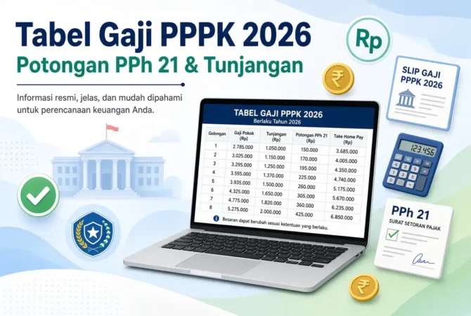 Tabel Gaji PPPK 2026: Potongan PPh 21 & Tunjangan