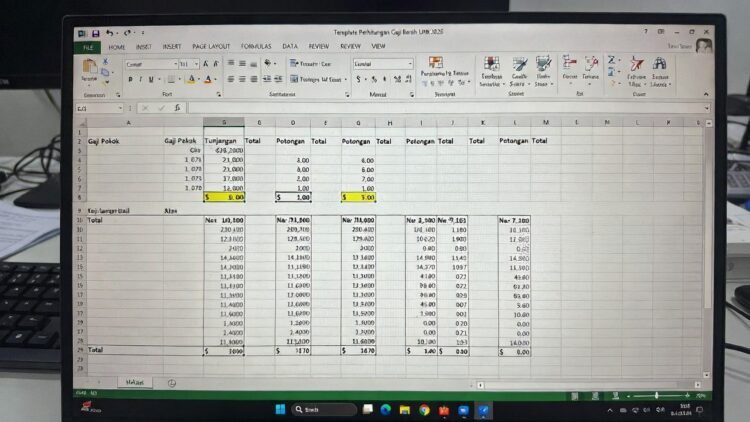 Template Excel Perhitungan Gaji Bersih 2026 Berdasarkan UMK Terbaru dan PTKP