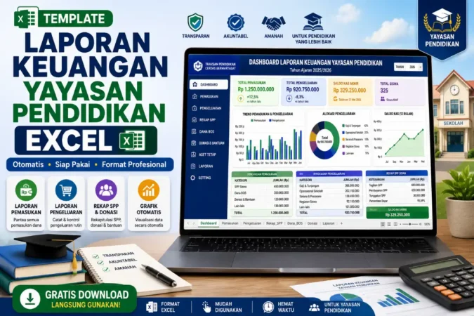 Template Laporan Keuangan Yayasan Pendidikan Excel