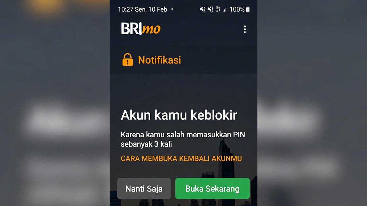 Akun BRImo Terblokir karena Salah PIN 3 Kali: Harus ke Bank atau Bisa Dibuka Sendiri?