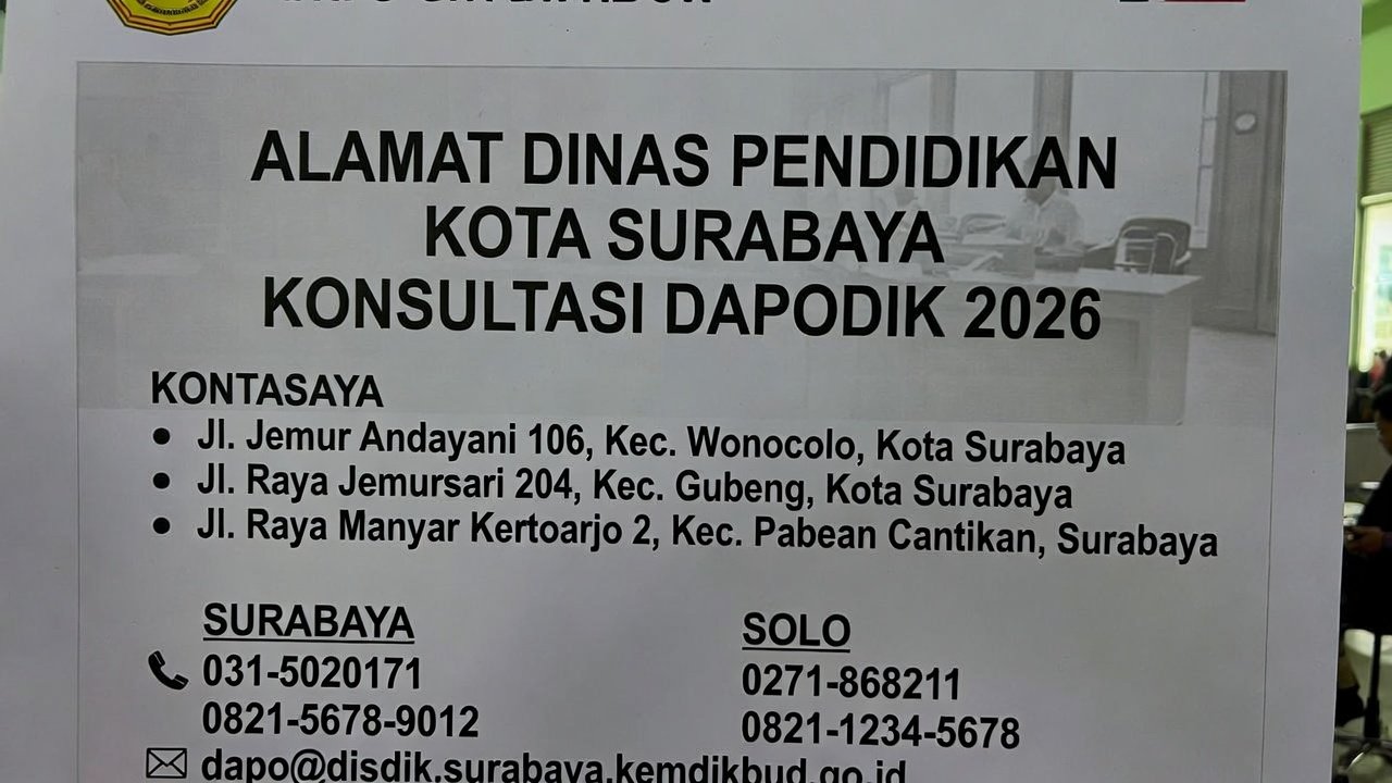 Alamat Dinas Pendidikan Surabaya & Solo untuk Konsultasi Dapodik 2026 (Terlengkap)