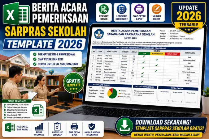Berita Acara Pemeriksaan Sarpras Sekolah: Template 2026