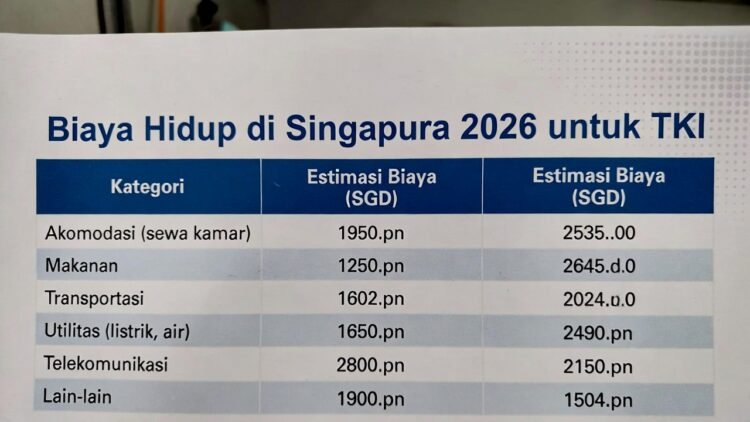 Biaya Hidup di Singapura 2026 untuk TKI Formal: Apakah Gaji 10 Juta Cukup?