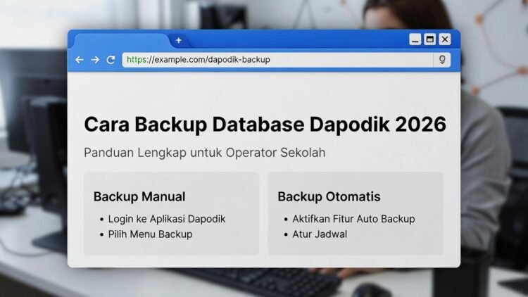 Cara Backup Database Dapodik 2026 Secara Manual dan Otomatis – Panduan Lengkap Operator Sekolah