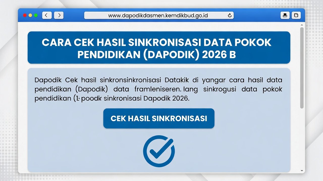 Cara Cek Hasil Sinkronisasi Dapodik 2026.b: Pastikan Data Sudah Masuk Server Pusat