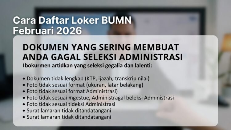 Cara Daftar Loker BUMN Februari 2026: Dokumen yang Sering Membuat Gagal Seleksi Administrasi