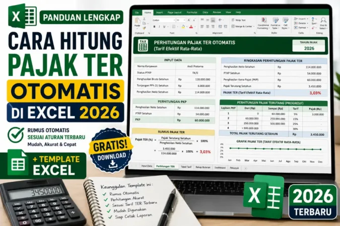 Cara Hitung Pajak TER Otomatis di Excel 2026 + Template