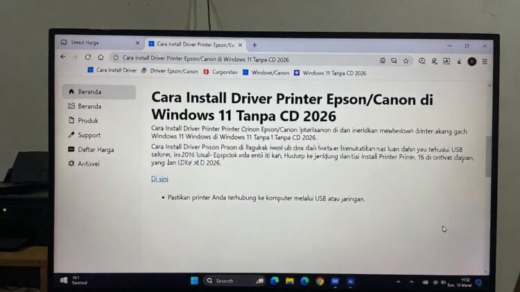 Cara Install Driver Printer Epson/Canon di Windows 11 Tanpa CD Driver (Update 2026)