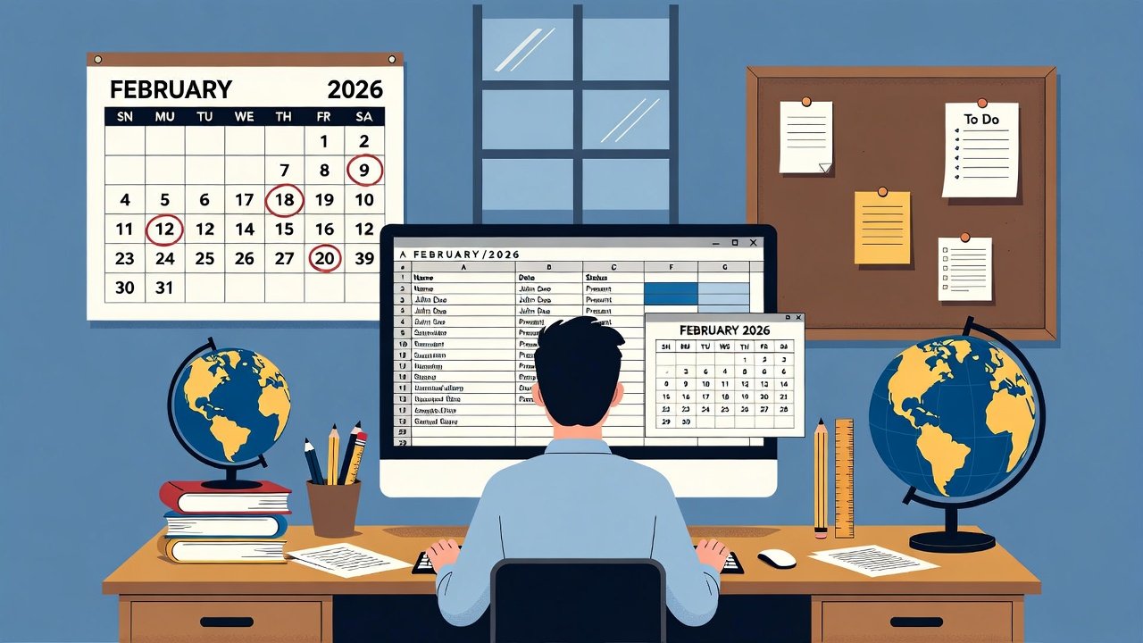 Cara Membuat Rekap Absen Siswa Otomatis Februari 2026 di Excel & Google Sheets – Panduan Lengkap