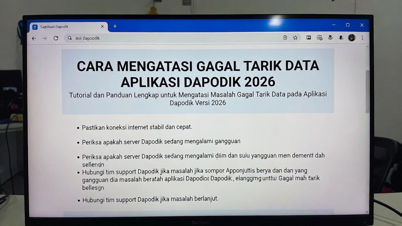 Cara Mengatasi Gagal Tarik Data di Aplikasi Dapodik 2026: Penyebab & Solusi Lengkap