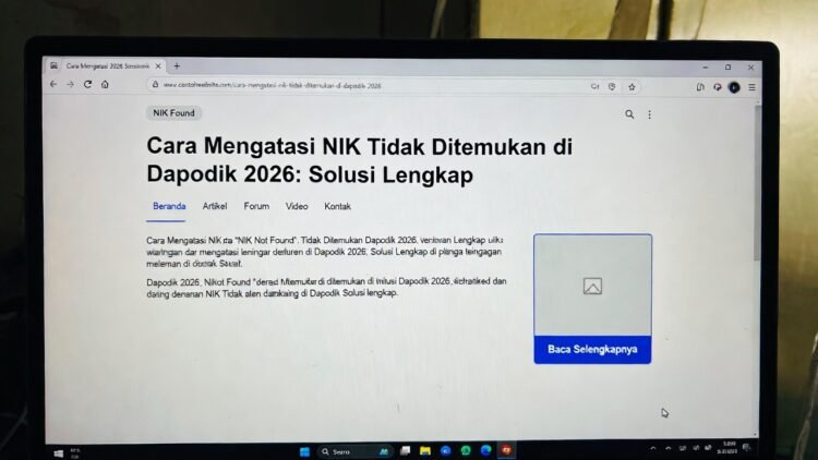 Cara Mengatasi NIK Tidak Ditemukan di Dapodik 2026 – Solusi Lengkap & Terbaru