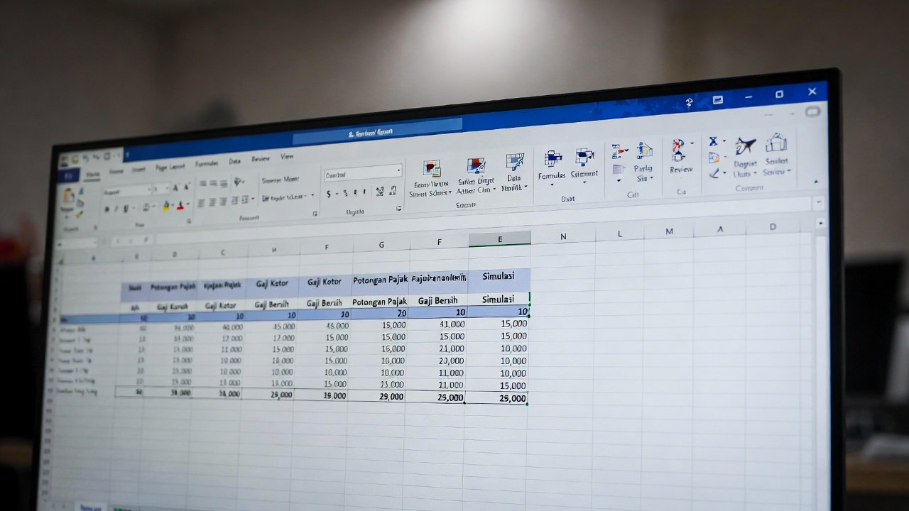 Cara Menghitung Potongan Pajak THR 2026: Simulasi Excel Gross ke Net Lengkap