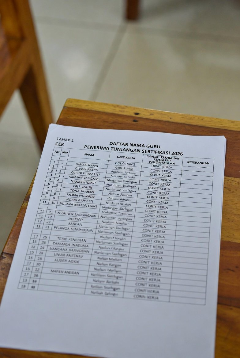 Cek Daftar Nama Guru Penerima Tunjangan Sertifikasi 2026 Tahap 1 – Update Terbaru