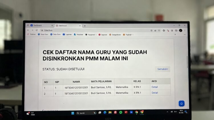 Cek Daftar Nama Guru yang Sudah Sinkron PMM Malam Ini: Cara Pastikan Status 'Sudah Disetujui' 2026