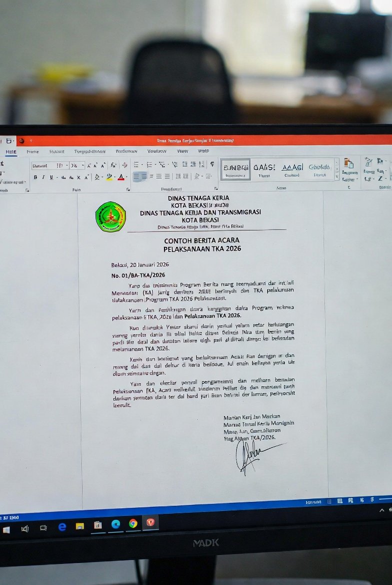 Contoh Berita Acara Pelaksanaan TKA 2026 Format Docx: Panduan Lengkap & Download