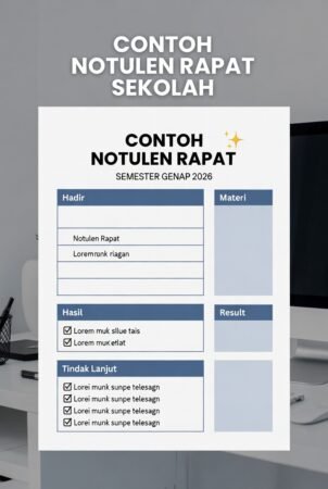 Contoh Notulen Rapat Sekolah Semester Genap 2026: Template Lengkap & Profesional