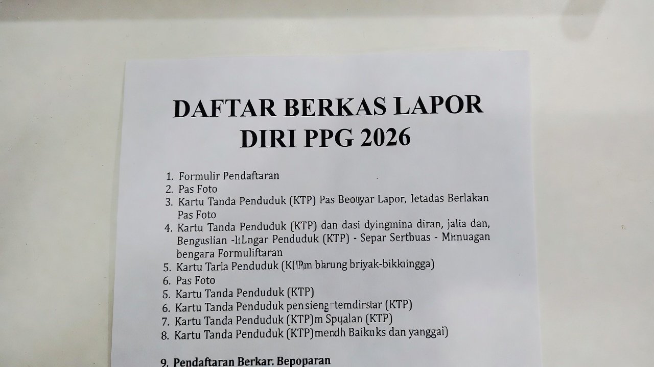 Daftar Berkas Lengkap yang Harus Dibawa Saat Lapor Diri PPG 2026 (Terbaru)