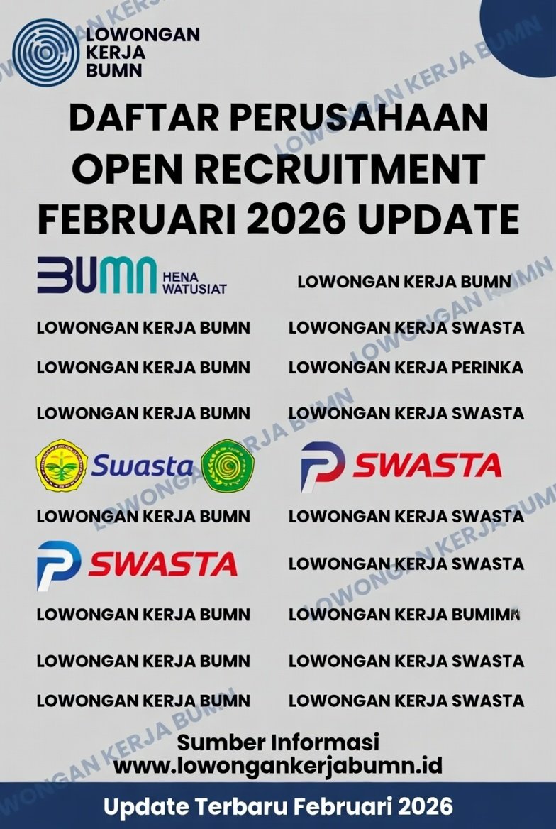Daftar Perusahaan Open Recruitment Februari 2026 – Update Loker BUMN dan Swasta