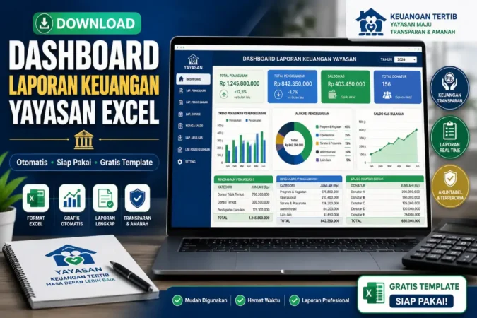 Download Dashboard Laporan Keuangan Yayasan Excel