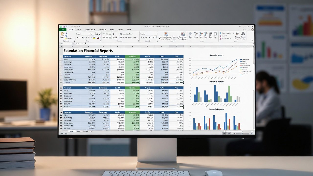Download Dashboard Laporan Keuangan Yayasan Excel (Layar Lebar) Gratis 2026 – Template Profesional & Mudah