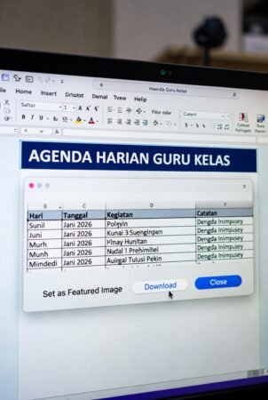 Download Format Agenda Harian Guru Kelas Excel 2026 – Lengkap & Siap Cetak