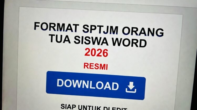 Download Format SPTJM Orang Tua Siswa Word 2026 – Resmi & Siap Edit