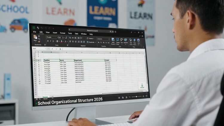 Download Struktur Organisasi Sekolah 2026 Format Excel (Otomatis): Template Lengkap & Mudah Edit
