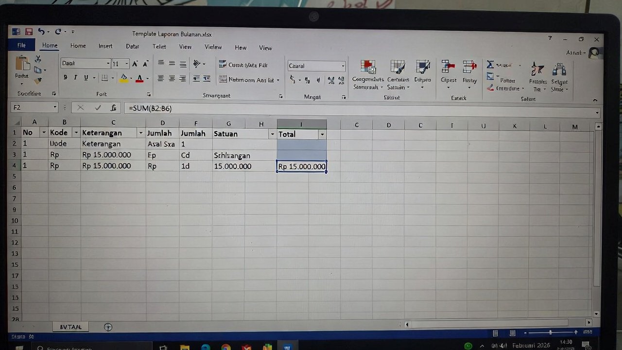 Download Template Excel Laporan Bulanan Februari 2026: Gratis, Otomatis & Cocok untuk UKM/Perusahaan