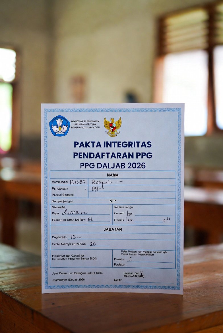 Format Pakta Integritas Pendaftaran PPG Daljab 2026 (Word): Contoh & Cara Isi