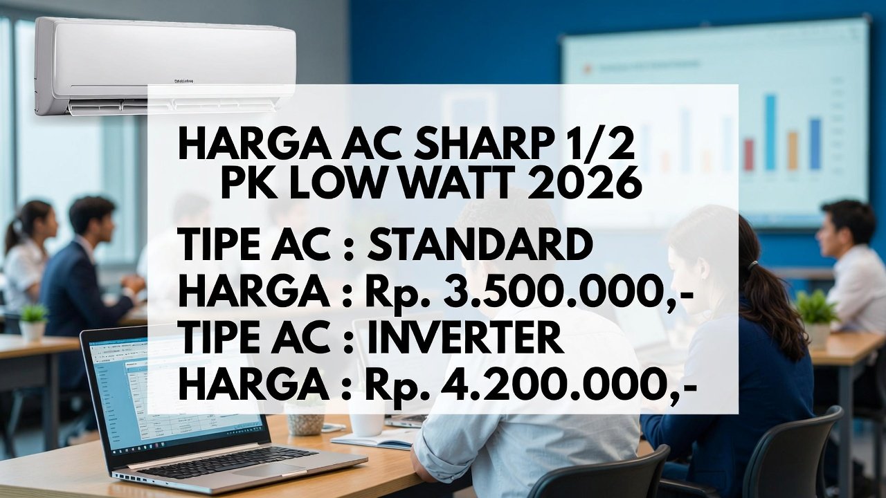 Harga AC Sharp 1/2 PK Low Watt 2026: Pilihan Terbaik untuk Kamar Tidur & Hemat Listrik