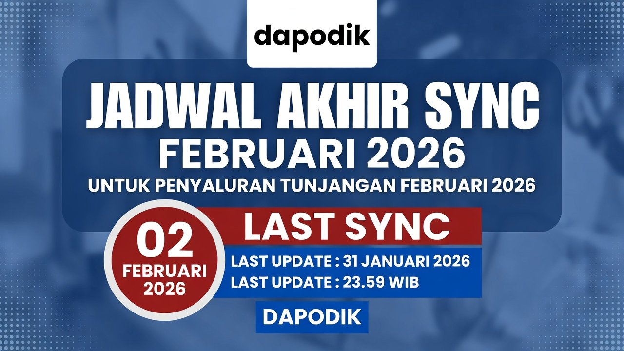 Jadwal Terakhir Sinkronisasi Dapodik Februari 2026 Agar Tunjangan Cair Tepat Waktu: Panduan Lengkap Guru & Operator