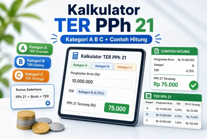 Kalkulator TER PPh 21 Kategori A B C + Contoh Hitung
