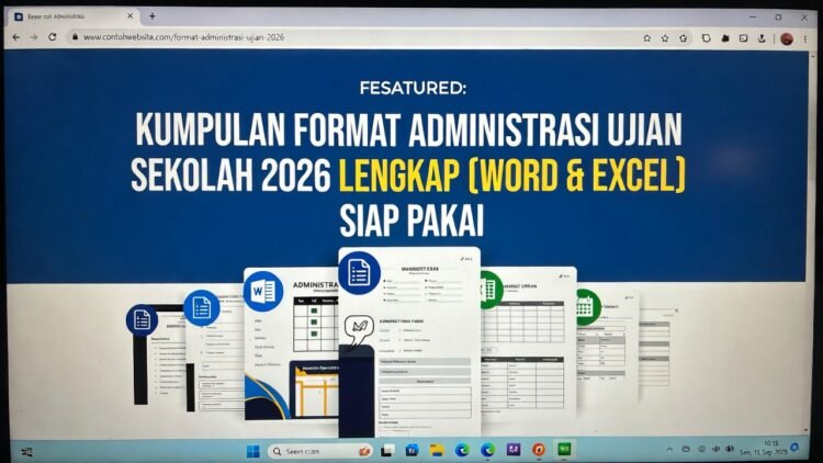 Kumpulan Format Administrasi Ujian Sekolah 2026 Lengkap Word & Excel – Siap Pakai