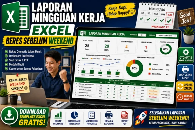 Laporan Mingguan Kerja Excel: Beres Sebelum Weekend
