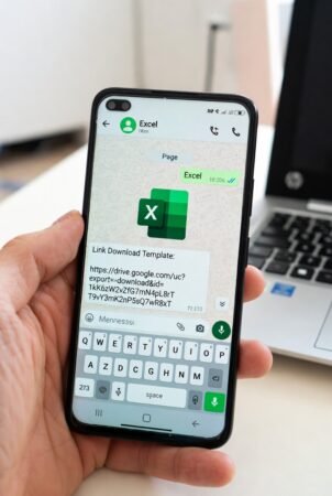 Link Download Template Excel via HP Langsung ke WhatsApp 2026 (Gratis & Cepat)